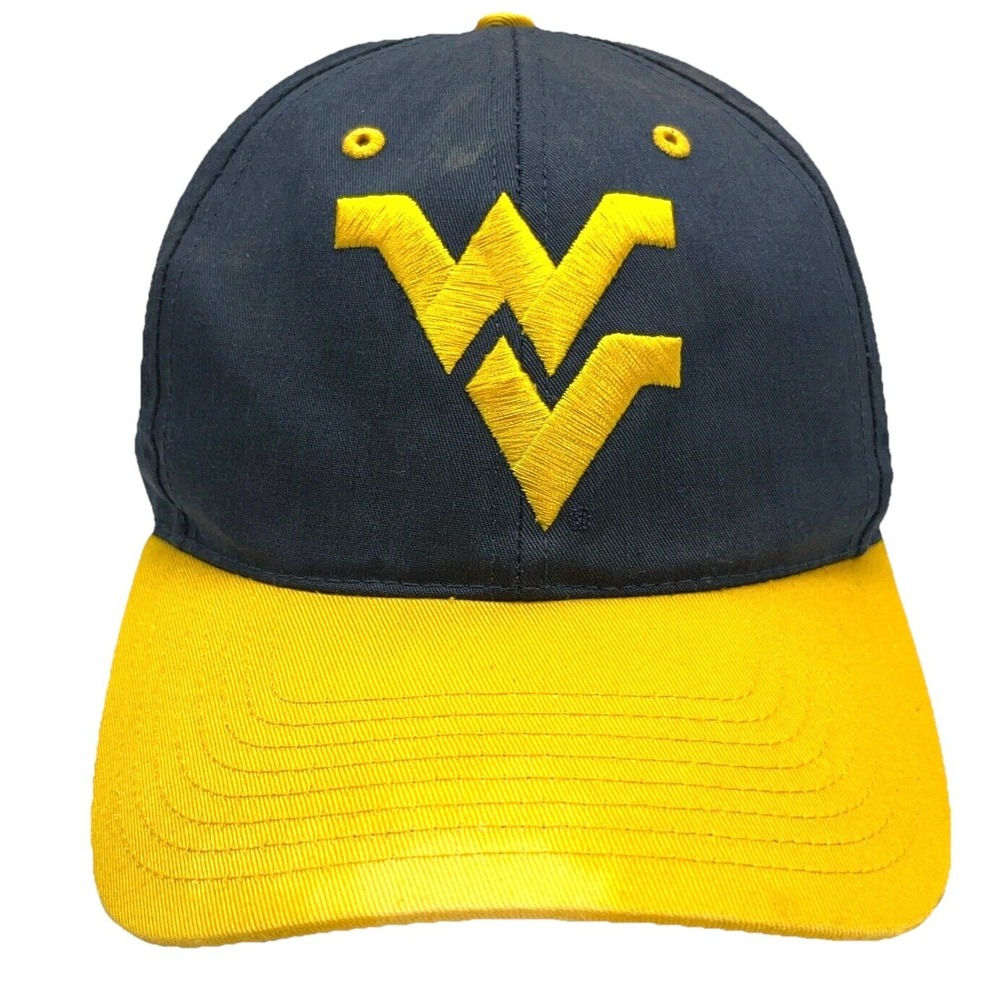 Vintage West Virginia Mountaineers Snapback Hat Cap WVU Y2K 00s Plain Logo